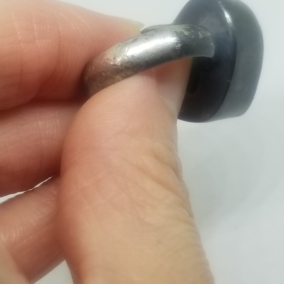 Genuine Emerald Heart Ring Sterling Sz. 5 - Picture 3 of 6